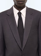 Costume à micro carreaux en laine Anthracite