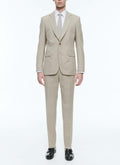 Costume en toile de laine beige Beige
