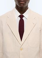 Costume en seersucker de coton à rayures Blanc - Rayures beiges