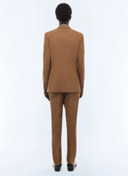 Costume en laine vierge Camel