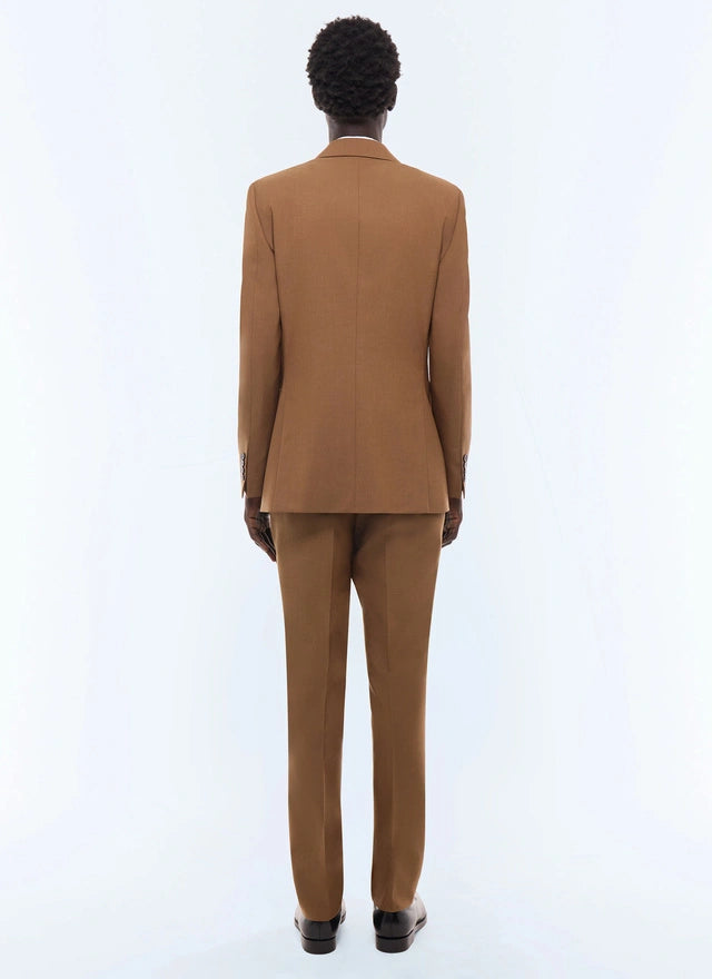 Costume en laine vierge Camel