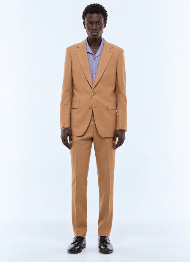Costume en flanelle Camel