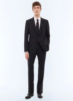 Costume grande taille en laine fresco Noir