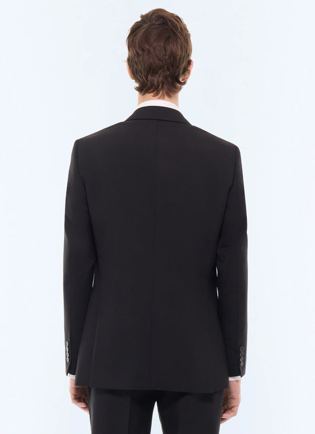 Costume grande taille en laine fresco Noir