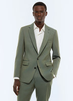 Costume ajusté en twill de laine Vert anglais - Reflets lumineux bleutés