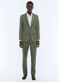 Costume ajusté en twill de laine Vert anglais - Reflets lumineux bleutés