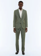 Costume ajusté en twill de laine Vert anglais - Reflets lumineux bleutés
