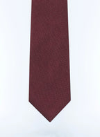 Cravate bordeaux en Jacquard de soie Bordeaux - Plumetis