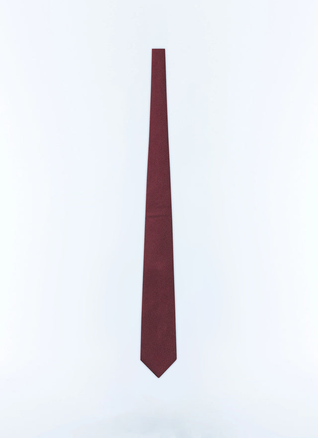 Cravate bordeaux en Jacquard de soie Bordeaux - Plumetis