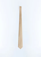 Cravate en satin de soie matte uni Beige