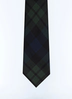 Cravate en soie à motif tartan Motif tartan vert anglais
