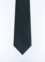 Cravate en jacquard de soie à fleurs Vert bouteille - Motif floral