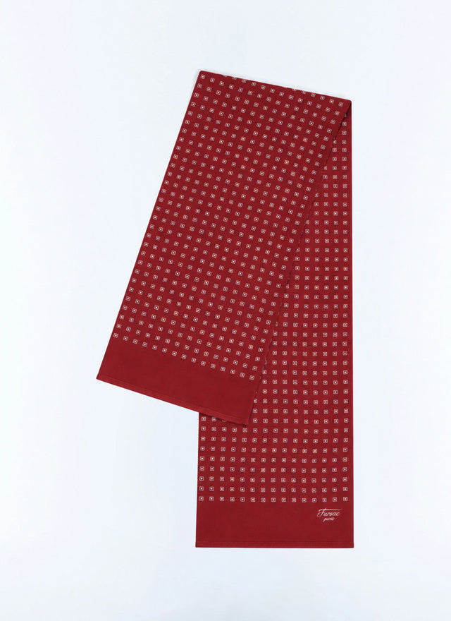 Foulard en soie à motif Bordeaux