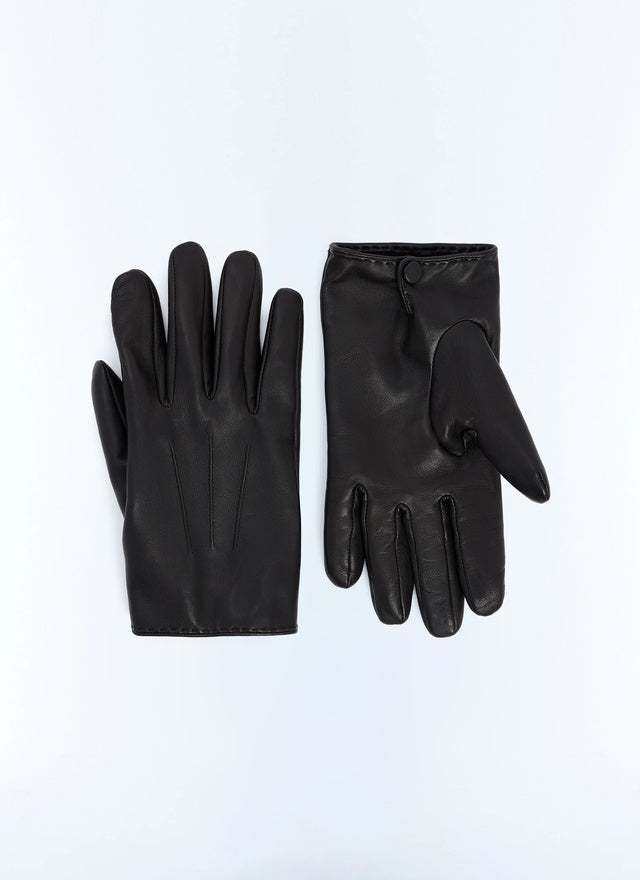 Gants en cuir d’agneau Noir