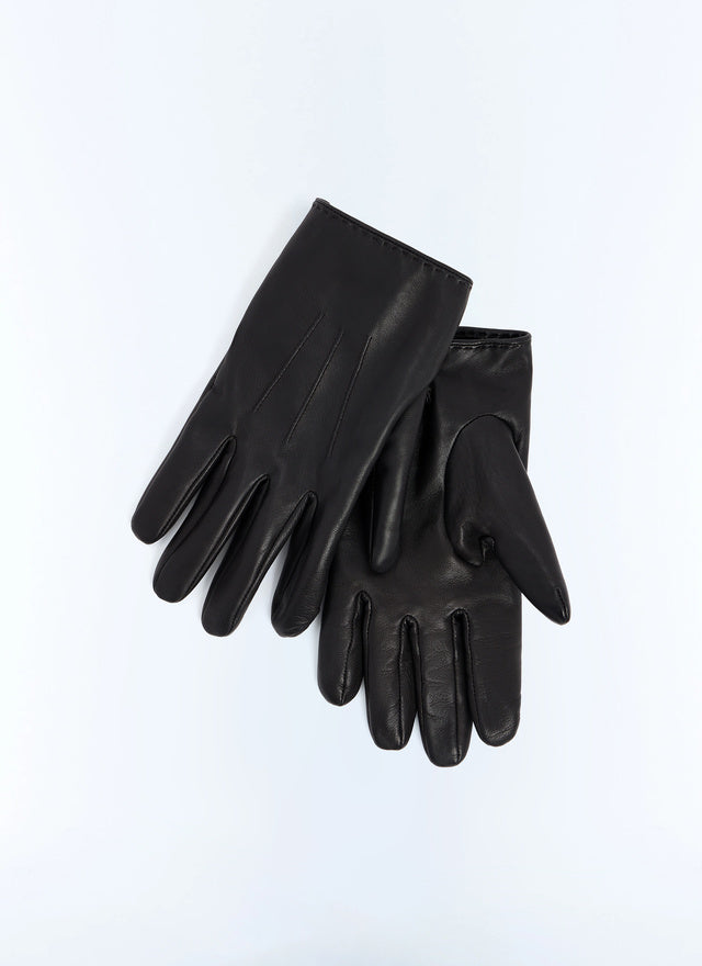 Gants en cuir d’agneau Noir