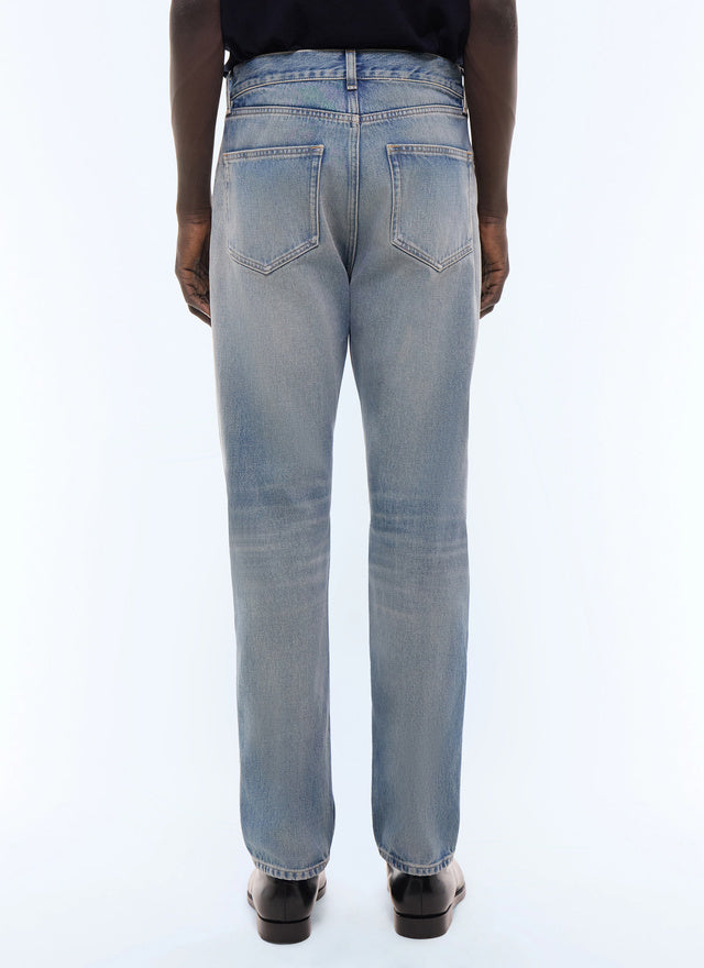 Jean droit 5 poches Bleu clair