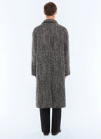 Manteau à manches raglan en laine Acier