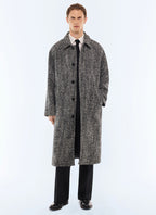 Manteau à manches raglan en laine Acier