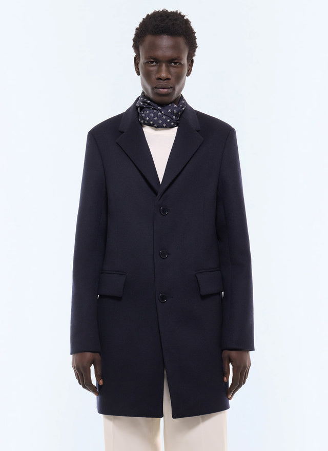 Manteau en drap de laine et cachemire Carbone