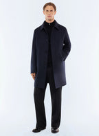 Manteau en drap de laine et cachemire Marine