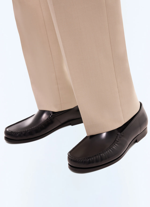 Mocassins en cuir Noir