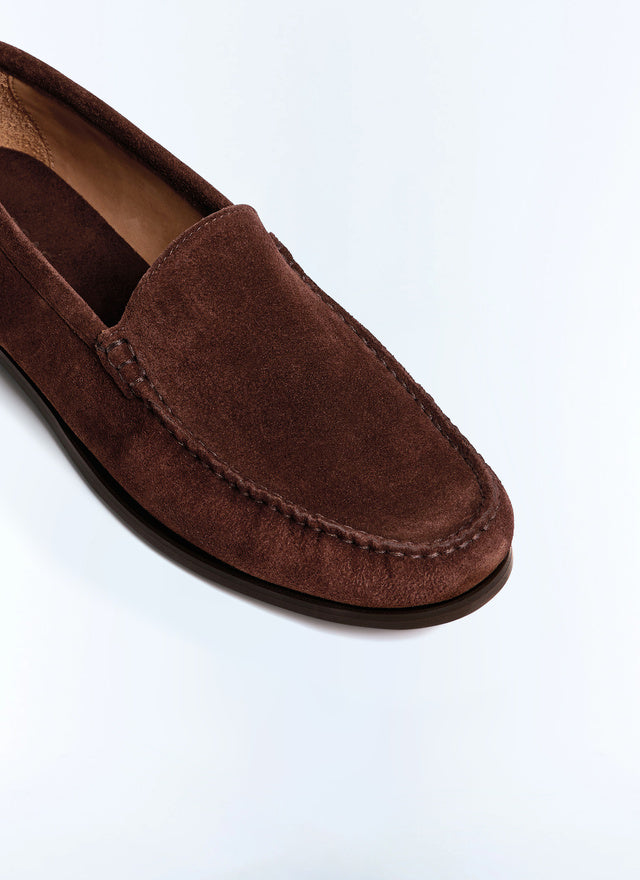 Mocassins en cuir de vachette Marron