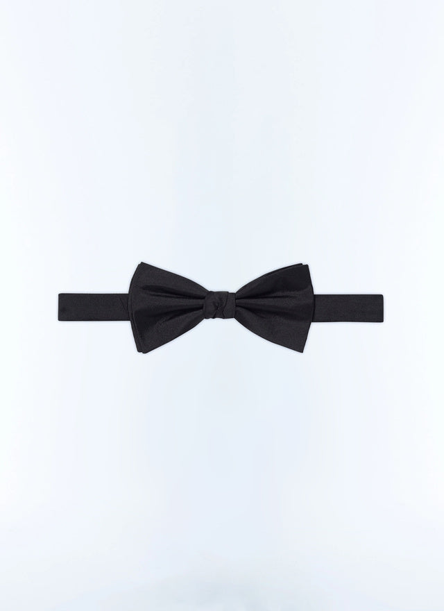 Nœud papillon en satin Noir