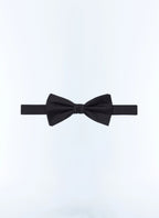 Nœud papillon en satin Noir