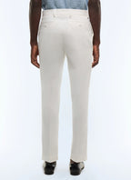 Chino ajusté en toile de coton Blanc