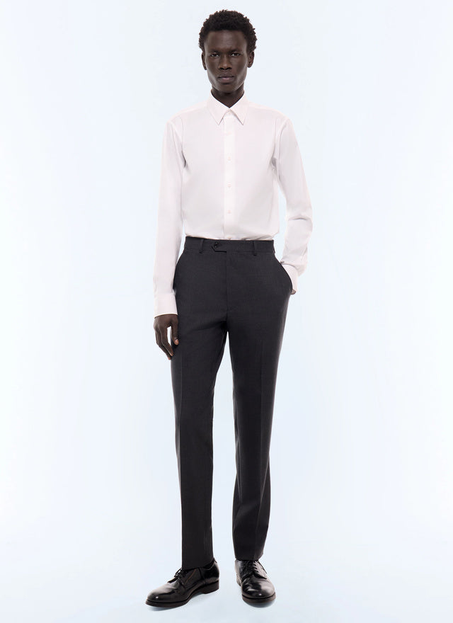 Pantalon de costume en laine fresco Acier