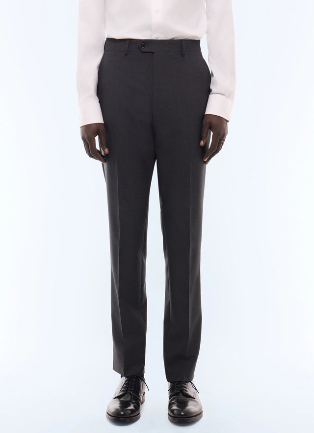 Pantalon de costume en laine fresco Acier