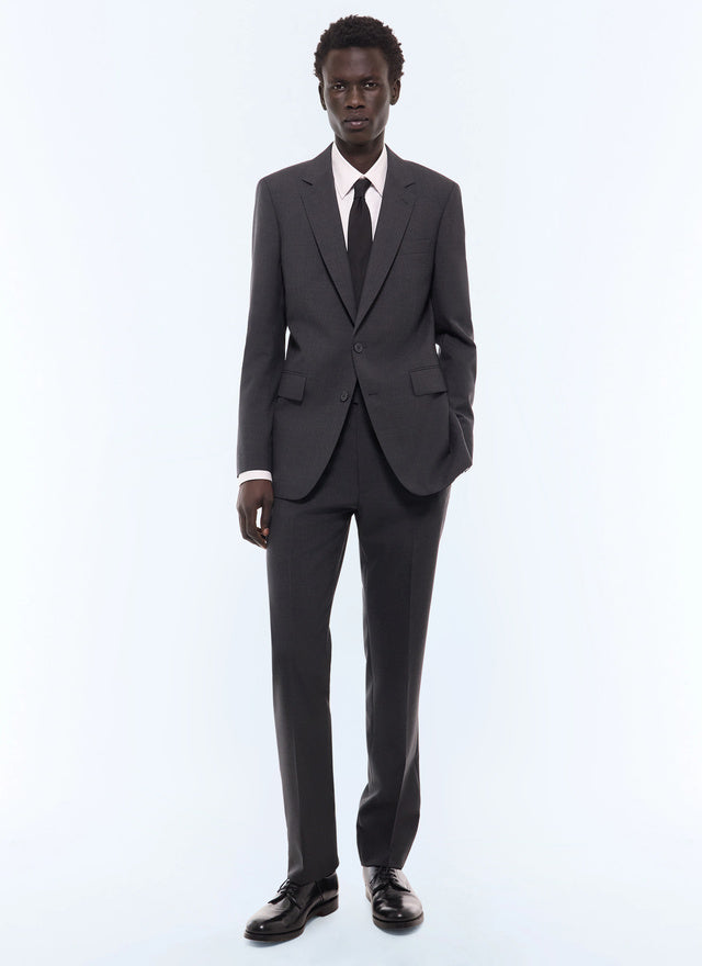 Pantalon de costume en laine fresco Acier