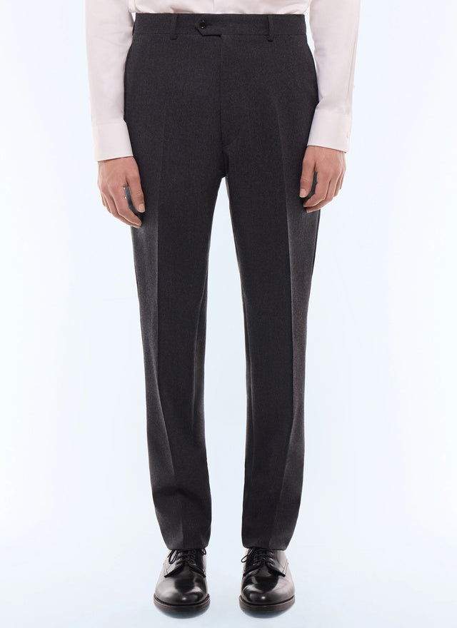 Pantalon de costume en flanelle Anthracite