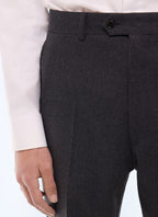 Pantalon de costume en flanelle Anthracite