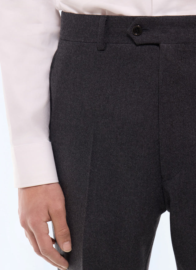 Pantalon de costume en flanelle Anthracite