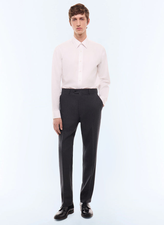 Pantalon de costume en flanelle Anthracite