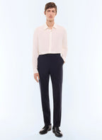 Pantalon de costume en laine fresco Marine