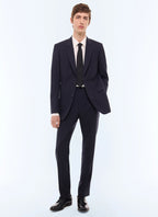 Pantalon de costume en laine fresco Marine