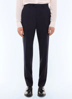 Pantalon de costume en laine fresco Marine