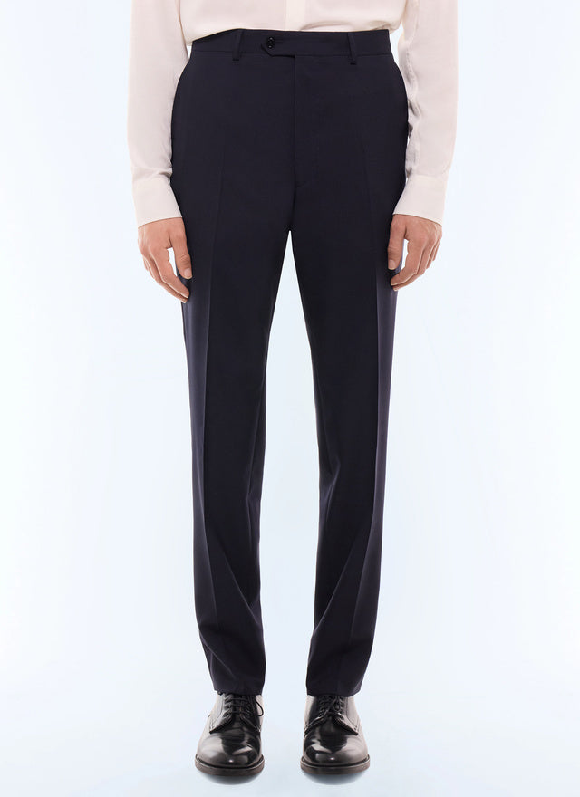 Pantalon de costume en laine fresco Marine