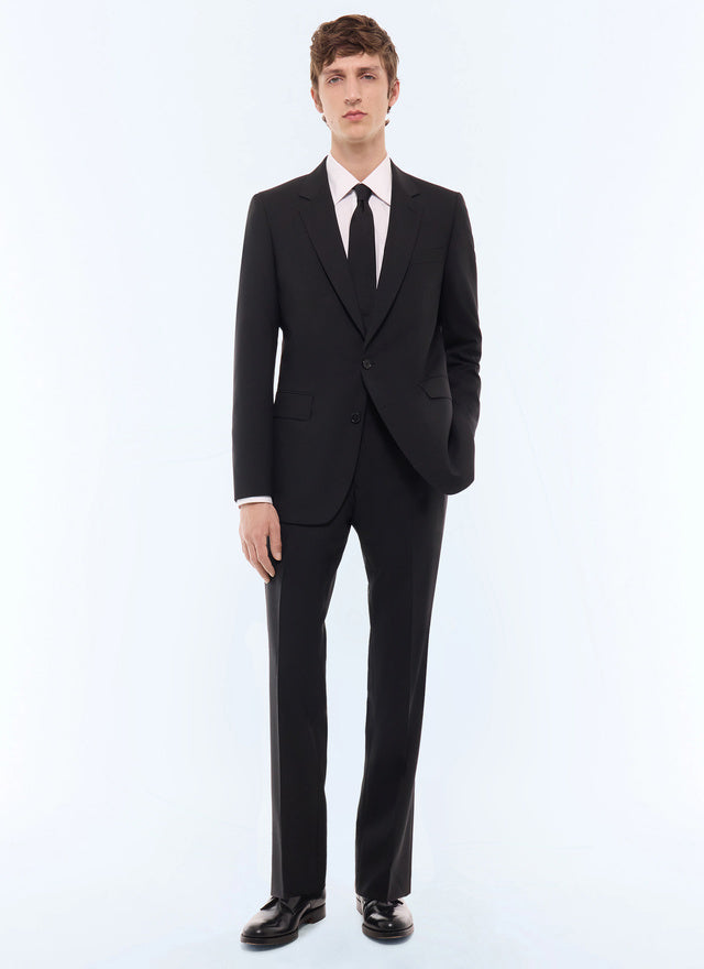 Pantalon de costume en laine fresco Noir