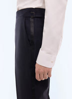 Pantalon de smoking à bande de satin Marine
