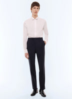 Pantalon de smoking à bande de satin Marine