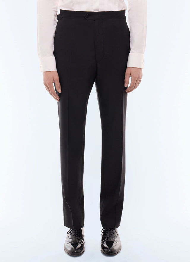 Pantalon de smoking à bande de satin Noir