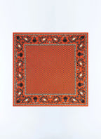 Pochette en soie à imprimé Orange - Motif Provence