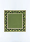 Pochette en soie à imprimé Vert sauge - Motif Provence