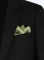 Pochette en soie à imprimé Vert sauge - Motif Provence