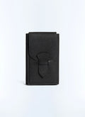 Portefeuille en cuir Saffiano uni Noir