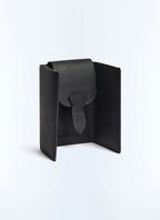 Portefeuille en cuir Saffiano uni Noir
