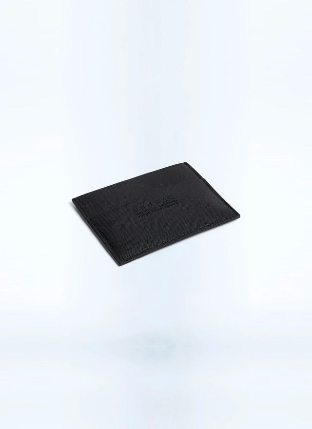 Porte-cartes en cuir Saffiano Noir